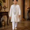 CFBW-23 | Boys Embroidery Kurta Set | Ivory | Mix Cotton