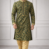 CFKP-83  Mehndi Green Brocade Kurta Set