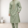 CFKP-128 Mint Green Raw Silk Kurta