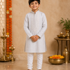 CFBW-29 | Boys Cotton Kurta with Embroidery Work & Matching Salwar — Pale Lilac