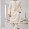 CFKP-43 Cream Raw Silk Kurta - Premium Ethnic Wear