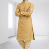 CFKP-136 Brocade Gold Kurta Set - Luxe Festive Ethnic Wear
