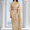 Dusty Pink Kavya Visachi Fabric Saree - Elegant Traditional Indian Wear