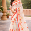 CFPSR-46 Printed Georgette Saree with Ready-Made Blouse