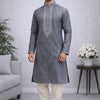 CFKP-72 Men's Grey Mix Fibre Kurta Set – Modern Ethnic Sophistication