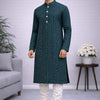 CFKP-146 Men's Navy Blue Mix Fibre Kurta Set – Sharp, Confident & Occasion Ready