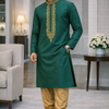 CFKP-152 Men's Light Green Raw Silk Kurta Set – Serene Luxury in Pure Silk
