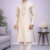 CFKP-158 White Raw Silk Kurta Set - Timeless Elegance