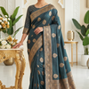 CFSAR-107 | Green Silk Saree | Antique Buti Work