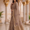 CFSAR-148-GREY | Grey Banarsi Saree | All-Over Motif, Resham, Bead & Sequin Work