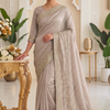CFSAR-118 | Soft Chinon Saree | Zari & Stone Work | Baby Pink
