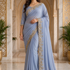 CFSAR-130 | Crepe Georgette Saree | Stone, Sequence, Nalpi & Katdana Work