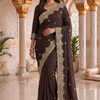 CFSAR-135 | Designer Ready-to-Wear  Saree | Heavy Sequin & Katdana Work | Wine
