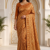 CFSAR-140 | Rust Silk Saree | With Unstitched Blouse