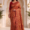 CFSAR-140 | Red Silk Saree | With Unstitched Blouse