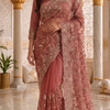 CFSAR-163-PINK | Net Saree | Heavy Resham & Stone Work