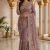 CFSAR-163-LAVENDER | Net Saree | Heavy Resham & Stone Work
