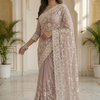 CFSAR-165-BABY-PINK | Soft Net Saree | Resham & Stone Work