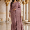 CFSAR-141-PINK | Pink Fendy Saree | Stone & Resham Jaal Work