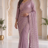 CFSAR-161-LAVENDER | Net Saree | Resham & Stone Work