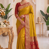 CFSAR-124 | Silk Saree | Perfect for Mehndi Celebrations | Yellow