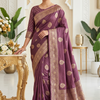 CFSAR-107 | Purple Silk Saree | Antique Buti Work