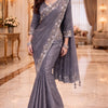 CFSAR-105 | Purple Designer Two Tone Fendy Saree | Pearl Stone & Sequin Work