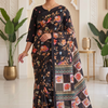 CFPSR-150 | Printed Georgette Saree | Ready Made Full Sleeve Blouse