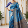 CFPSR-302 | Premium Royal Blue Art Silk Saree with Unstitched Blouse