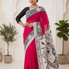 CFPSAR-365 | Premium Soft Cotton Saree with Traditional Kalamkari Folk Print & Designer Pallu