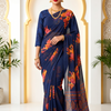 CFPSR-153 | Printed Georgette Saree | Ready Made Full Sleeve Blouse