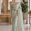 CFSAR-136 | Fendy Saree | Heavy Stone Work | Sea Green