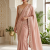 CFSAR-410 | Semi Chinon Ready Made Saree with Embroidered Blouse