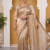 CFSAR-390 | Elegant Soft Fendy Saree with Antique Sequin Bead & Cut Dana Handwork with Stitched Blouse
