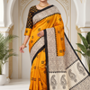 CFPSAR-379 | Premium Geometric Paisley Print Soft Cotton Saree with Full Sleeve Blouse