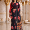 CFPSR-154 | Printed Georgette Saree | Ready Made Full Sleeve Blouse