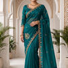 CFSAR-388| Premium Soft Fendy Antique Handwork Saree with Sequin Bead & Cutdana Work