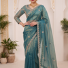 CFSAR-391 | Elegant Soft Fendy Saree with Heavy Sequin Bead & Stone Handwork and Embellished Blouse