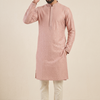 CFKP-322 | Premium Peach Blend Embroidered Kurta Set with Ivory Churidar