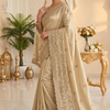 CFSAR-109 | Bridal Shimmer Saree with Dupatta | Gold Zari & Stone Work