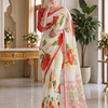 CFPSR-155 | Printed Georgette Saree | Ready Made Full Sleeve Blouse