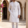 CFKP512  | White Blend Kurta with Straight Pyjama