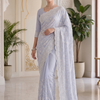 CFSAR-138 | Soft Georgette Saree | Heavy Jaal, Resham & Stone Work | Mauve