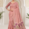 CFPSR-329 | Premium Blush Pink Kora Silk Saree with Unstitched Blouse