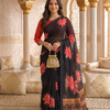CFPSR-154 | Printed Georgette Saree | Ready Made Full Sleeve Blouse