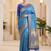 CFPSR-325 | Premium Sky Blue & Purple Art Silk Saree with Unstitched Blouse