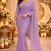 CFSAR-16 | Soft Fendy Silk Ready to Wear Saree with Pearl, Bead & Sequence Hand Work